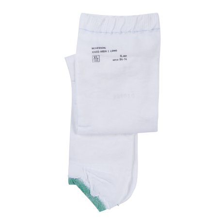 McKesson Anti-embolism Stocking McKesson Knee High X-Large / Long White Inspection Toe - DZ/12 - 84-14-DZ