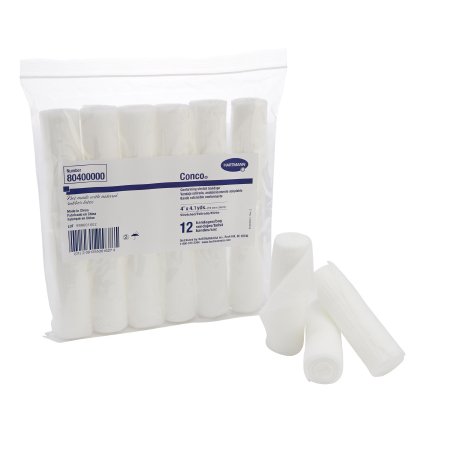 Hartmann Conforming Bandage Conco® 4 Inch X 4-1/10 Yard 12 per Pack NonSterile 1-Ply Roll Shape - Case of 96 - 80400000-CS
