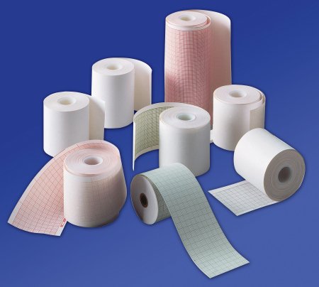 Cardinal Fetal Diagnostic Monitor Recording Paper Medi-Trace® Thermal Paper 150 mm X 14.94 Meter Z-Fold Orange Grid - Case of 6000 - 30748696-CS