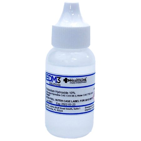 EDM 3 LLC Histology Reagent Potassium Hydroxide ACS Grade 10% 30 mL - Each - 1815-EA