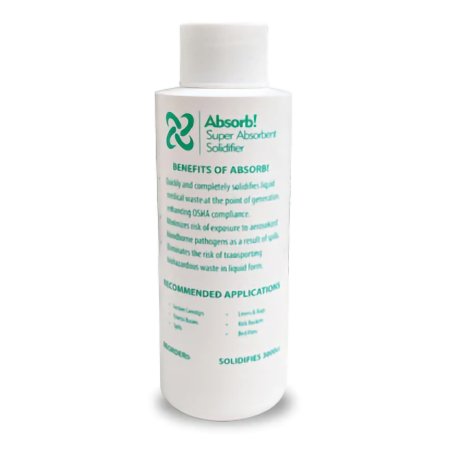 Northfield Manufacturing Spill Control Solidifier Absorb! 1,200 cc Bottle 23.5 oz. - Each - A1200-EA