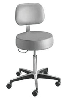 McKesson Exam Stool McKesson Backrest Pneumatic Height Adjustment 5 Casters Black - Each - 81-11001BUS393-EA