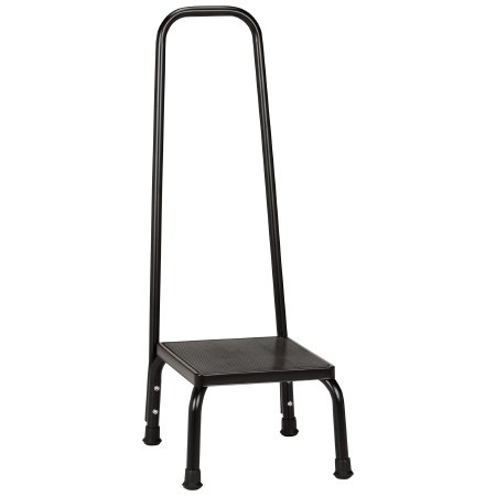 McKesson Step Stool with Handrail McKesson 1 Step Powder Coated Steel Frame 8-3/4 Inch Step Height - Each - 81-11220-EA