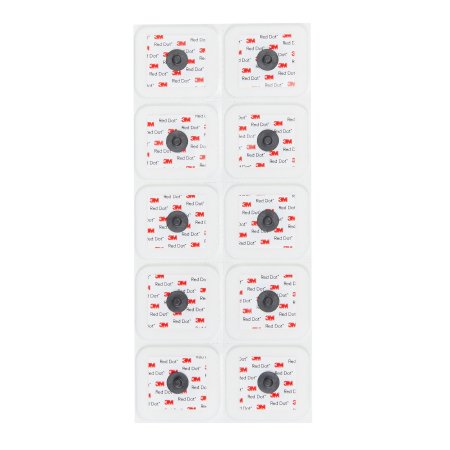 3M ECG Monitoring Electrode Foam Backing Radiolucent / MR Conditional Snap Connector 5 per Pack - Case of 1000 - 2570-5-CS