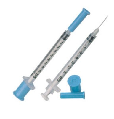 AirTite Products Standard Tuberculin Syringe with Needle ExelInt® 1 mL 1/2 Inch 26 Gauge NonSafety Regular Wall - Case of 1000 - 26043-CS