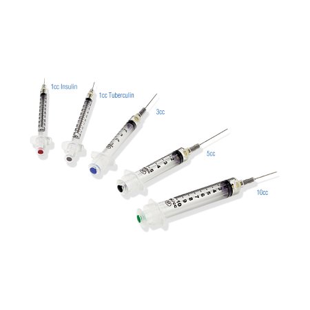 Retractable Technologies Safety Hypodermic Syringe with Needle VanishPoint® 10 mL 1 Inch 22 Gauge Retractable Safety Needle Regular Wall - Case of 600 - 11031-CS