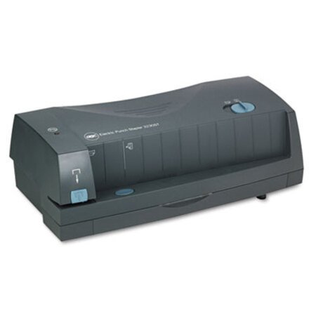 GBC® 24-Sheet 3230ST Electric Two- to Three-Hole Adjustable Punch/Stapler, 9/32" Holes, Gray - Each - GBC-7704280-EA