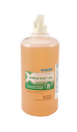 EcoLab Surgical Scrub Solution Scrub-Stat™ 4% 1 gal. Jug 4% Strength CHG (Chlorhexidine Gluconate) NonSterile - Case of 4 - 6030466-CS
