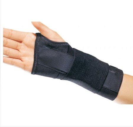 DJO Wrist Brace ProCare® CTS Contoured Aluminum / Cotton / Elastic Left Hand Black Large - Each - 79-87167-EA