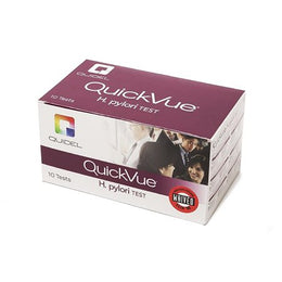 Quidel H. Pylori Test Kit QuickVue® H. pylori gII™ H. Pylori 10 Tests CLIA Waived Sample Dependent - Case of 100 - 0W009-CS