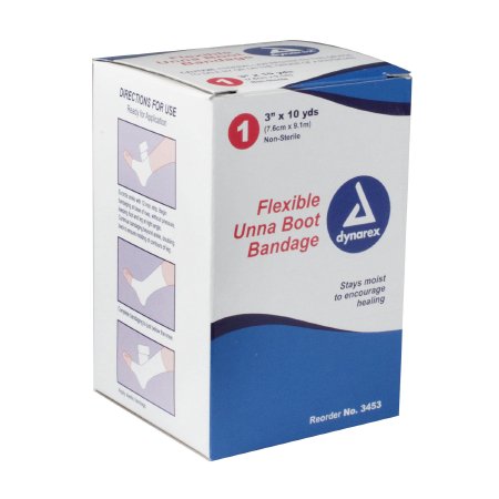 Dynarex Unna Boot 3 Inch x 10 Yard NonSterile - Case of 12 - 3453-CS
