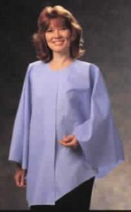 Graham Medical Products Exam Cape Blue One Size Fits Most Front Opening Without Closure - Case of 25 - 15568-CS