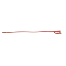 Bard Foley Catheter Bardex® Lubricath® 2-Way Council Tip 5 cc Balloon 16 Fr. Red Rubber - Case of 12 - 0196L16-CS