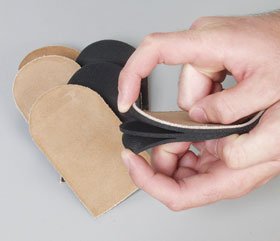Alimed AliMed® Adjustable Heel Lift Set Small / Medium / Large Leather / Rubber Beige / Black - ST/12 - 2970003779-ST