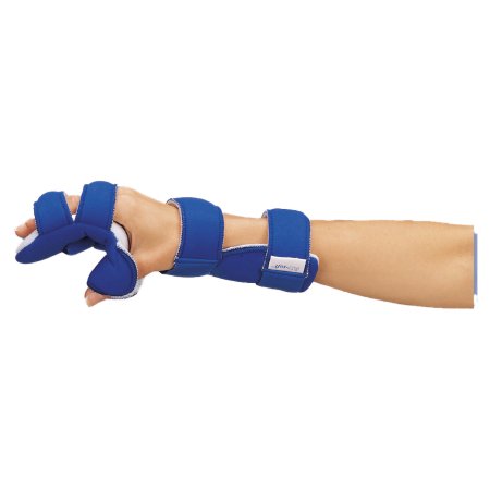 DeRoyal Resting Hand Splint DeRoyal® LMB Air-Soft™ Aluminum / Foam Left Hand Blue Medium - Each - 325CL-EA