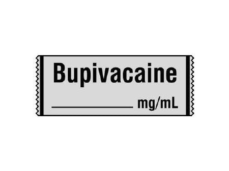 Shamrock Scientific Drug Label Shamrock Anesthesia Label BUPIVACAINE / _____ mg / mL Gray 1/2 X 1 Inch - Roll of 1 - SA-302-RL