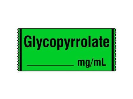 Shamrock Scientific Drug Label Shamrock Anesthesia Label Glycopyrrolate _____ mg / mL Green 1/2 X 1 Inch - Roll of 1 - SA-311-RL