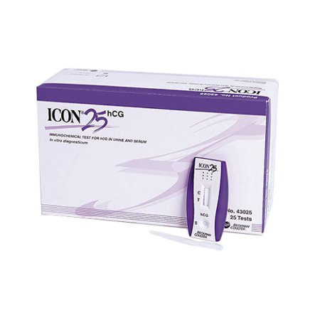 Hemocue Reproductive Health Test Kit Icon® 25 hCG Fertility Test hCG Pregnancy Test Serum / Urine Sample 25 Tests CLIA Waived for Urine / CLIA Moderate Complexity for Serum - Box of 25 - 43025A-BX