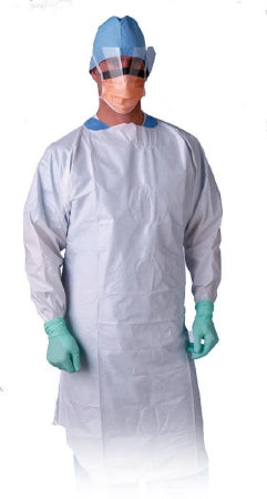 Medline Protective Procedure Gown X-Large White NonSterile Not Rated Disposable - Case of 40 - NONTH400-CS