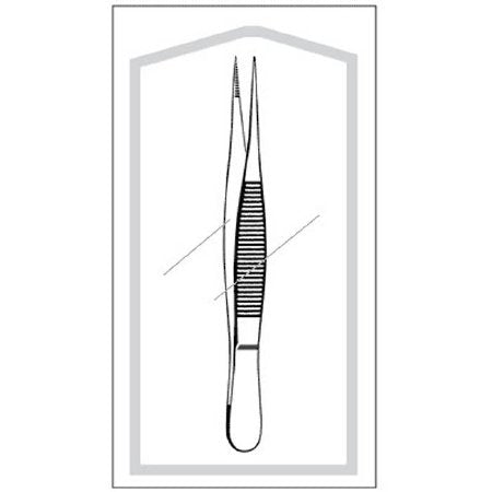 Sklar Splinter Forceps Econo™ 4-1/2 Inch Length Floor Grade Pakistan Stainless Steel Sterile NonLocking Thumb Handle Straight Fine Pointed - Each - 96-2412-EA