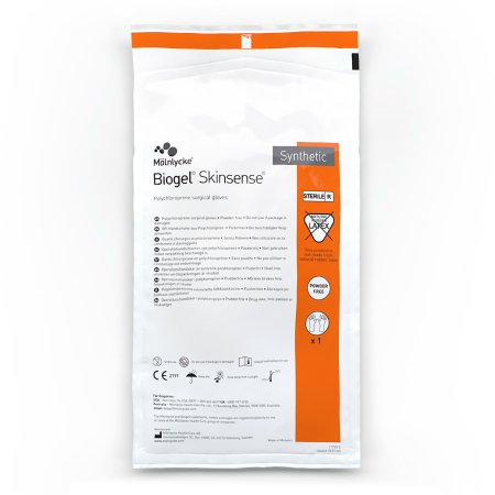 Molnlycke Surgical Glove Biogel® Skinsense™ Size 6 Sterile Polyisoprene Standard Cuff Length Micro-Textured Straw Not Chemo Approved - Box of 50 - 31460-BX