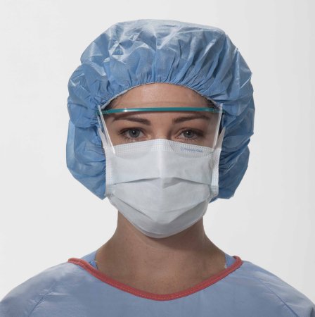O&M Halyard Inc Surgical Mask THE LITE ONE Pleated Tie Closure One Size Fits Most Blue NonSterile Not Rated Adult - Case of 300 - 48100-CS