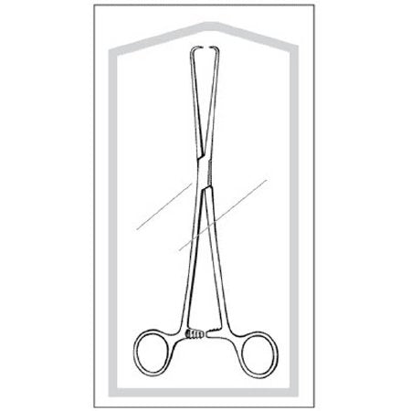Sklar Tenaculum Forceps Econo™ Schroeder 9-1/2 Inch Length Floor Grade Pakistan Stainless Steel Sterile Ratchet Lock Finger Ring Handle Straight - Each - 96-2624-EA
