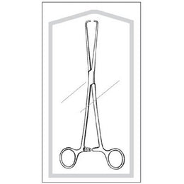 Sklar Tenaculum Forceps Econo™ Schroeder 9-1/2 Inch Length Floor Grade Pakistan Stainless Steel Sterile Ratchet Lock Finger Ring Handle Straight - Each - 96-2624-EA
