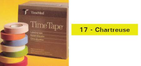 Precision Dynamics Blank Label Tape Time® Multipurpose Label Chartreuse Vinyl 1/2 X 500 Inch - Roll of 1 - T-512-17-RL