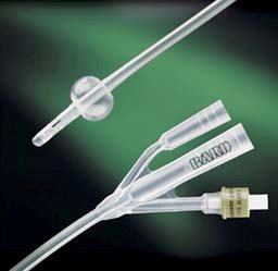 Bard Foley Catheter Lubri-Sil® 3-Way Standard Tip 5 cc Balloon 18 Fr. Hydrogel Coated Silicone - Case of 12 - 70518L-CS