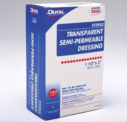 Dukal Transparent Film Dressing Dukal™ 1/2 X 2 Inch 2 Tab Delivery Octagon Sterile - Box of 100 - 4045-BX
