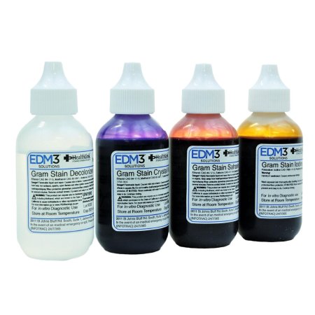 EDM 3 LLC Gram Stain Set 4 X 2 oz. - ST/4 - 400310-ST