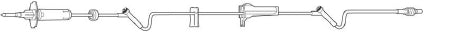 Baxter IV Pump Set Interlink® Pump 2 Ports 10 Drops / mL Drip Rate Without Filter 105 Inch Tubing - Case of 48 - 2H6519-CS