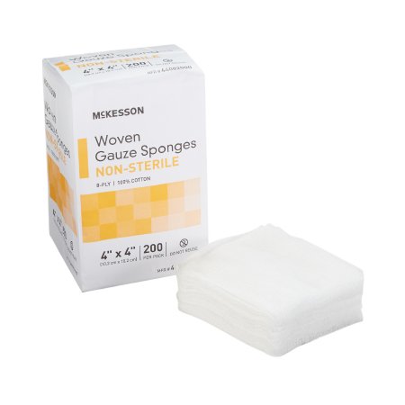 McKesson Gauze Sponge McKesson 4 X 4 Inch 200 per Pack NonSterile 8-Ply Square - Bag of 200 - 44082000-BG