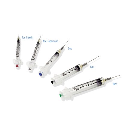 Retractable Technologies Safety Insulin Syringe with Needle VanishPoint® 1 mL 1/2 Inch 29 Gauge Retractable Safety Needle Regular Wall - Box of 100 - 10211-BX
