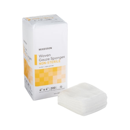 McKesson Gauze Sponge McKesson 4 X 4 Inch 200 per Pack NonSterile 12-Ply Square - Bag of 200 - 44122000-BG