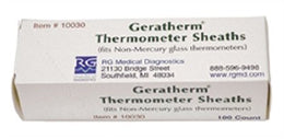 R.G. Medical Diagnostics Oral Thermometer Probe Cover Geratherm® For use with Mercury Free Glass Thermometer 100 per Box - Box of 100 - 10030-BX