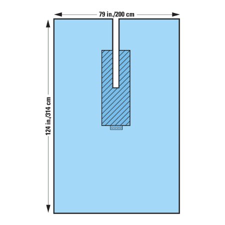 O&M Halyard Inc Surgical Drape U-Drape 80 W X 124 L Inch Sterile - Each - 89079-EA