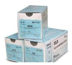 Covidien Nonabsorbable Suture without Needle Sofsilk™ Silk Braided Size 0 - Box of 24 - S-346-BX