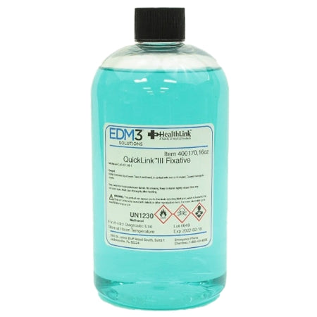 EDM 3 LLC Hematology Reagent Quicklink III™ Methanol / Fast Green FCF ACS Grade 99 to 100% 16 oz. - BT/1 - 400170-BT