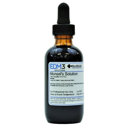 EDM 3 LLC Monsel's Solution (Ferric Subsulfate) EDM3® 2 oz. - Each - 400491-EA