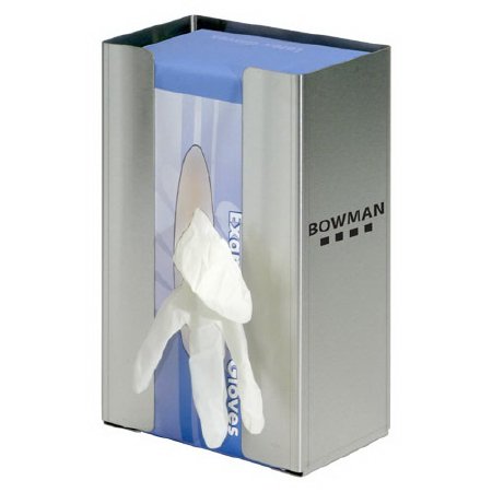 Bowman Manufacturing Glove Box Holder Horizontal or Vertical Mounted 1-Box Capacity 3.80 X 6.50 X 9.96 Inch Stainless Steel - Case of 12 - GS-073-CS