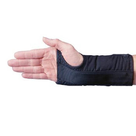 Patterson Medical Supply Wrist Brace Rolyan® D-Ring™ Aluminum / Polyester / Cotton / Foam / Polyester Right Hand Black X-Small - Each - A60712-EA