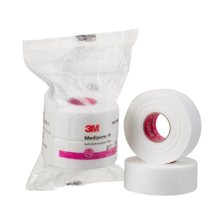 3M Perforated Medical Tape 3M™ Medipore™ H White 1 Inch X 10 Yard Soft Cloth NonSterile - Case of 24 - 2861-CS