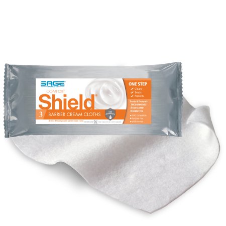 Sage Products Incontinence Care Wipe Comfort Shield® Soft Pack Dimethicone Unscented 3 Count - Case of 90 - 7503-CS