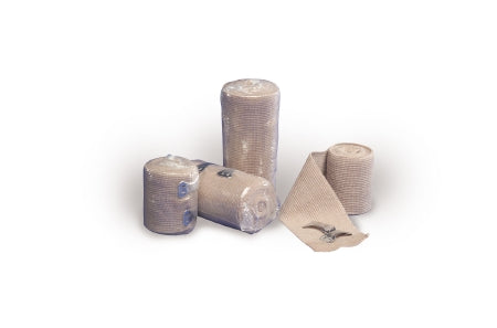 Cardinal Elastic Bandage Curity™ 4 Inch X 5 Yard Clip Detached Closure White NonSterile Standard Compression - Case of 144 - 4424-CS