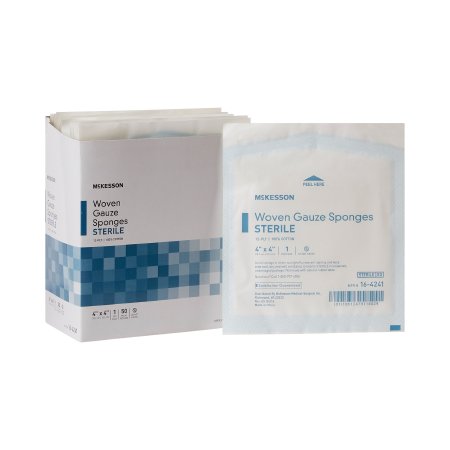 McKesson Gauze Sponge McKesson 4 X 4 Inch 1 per Pack Sterile 12-Ply Square - Box of 50 - 16-4241-BX
