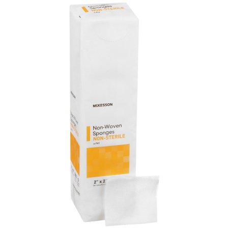 McKesson Nonwoven Sponge McKesson 2 X 2 Inch 200 per Pack NonSterile 4-Ply Square - Case of 4000 - 92242000-CS