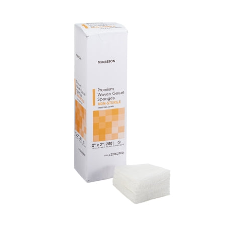 McKesson Gauze Sponge McKesson 2 X 2 Inch 200 per Pack NonSterile 8-Ply Square - Pack of 200 - 22802000-PK