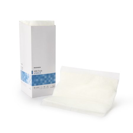 McKesson Abdominal Pad McKesson 7-1/2 X 8 Inch 1 per Pack Sterile Rectangle - Box of 12 - 16-4252-BX